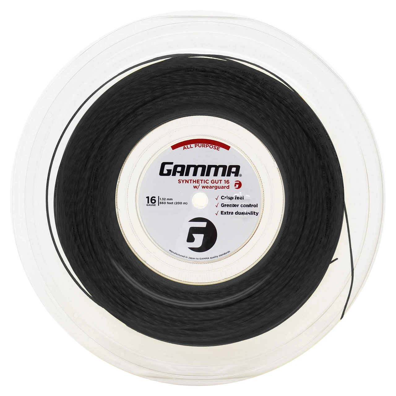 Gamma Synthetic Gut WearGuard 16 1.32mm 200M Reel 1 Gamma Synthetic Gut WearGuard 16 1.32mm 200M Reel