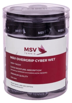 MSV Cyber Wet Overgrip 24 Pack -Tennis Discount Store msv cyber wet overgrip 24 pack black 16156 00585.1698772096