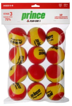 Prince Play + Stay Stage 3 Foam Junior Tennis Balls Dozen